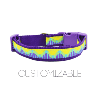 Designer Customizable Purple DOG COLLAR for Small to Large Dogs - Vibrant Color!