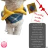 Customizable Handmade Blue Plaid Warm Fleece Dog Coat