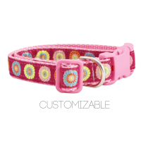 Pink Dog Collar, Purple Dog Collar, Handmade Dog Collar, Dog Collar and Leash
