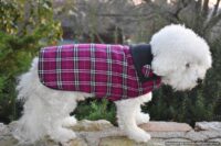 Customizable Magenta Plaid Dog COAT Jacket