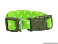 Customizable Hot Lime Green Dot Handmade Dog Pet Collar