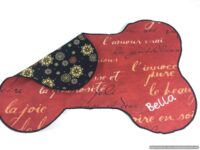 Personalized Rust Bone Dining Mat or Rug