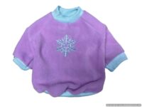 Custom Purple Long Sleeve Fleece Snowflake Dog Sweater Pullover