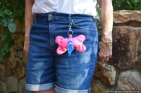 Handmade Pink Poo Bag Dispenser Holder in a Unique DOG BONE with FREE Bags and Leash Clip for Pet Waste Cleanup
