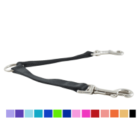 Basic Dog Leash Coupler for Walking Two Dogs or Double Dog Walking on a 1 Leash in Multi-Color Choices