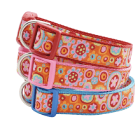 Jacquard CUSTOM DOG COLLARS for Medium and Large Dogs - Orange Paperweight