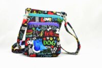 Handmade Dog Walker Bag Gift for Dog Lovers - with Built-in Waste Bag Dispenser, Free Waste Bags