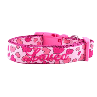 Sweetheart on Rose Custom Personalized Dog Collar - Leash