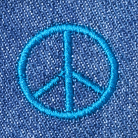 Blue Peace Sign