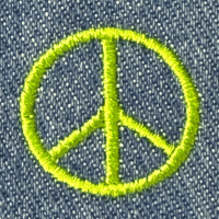 Lime Peace Sign